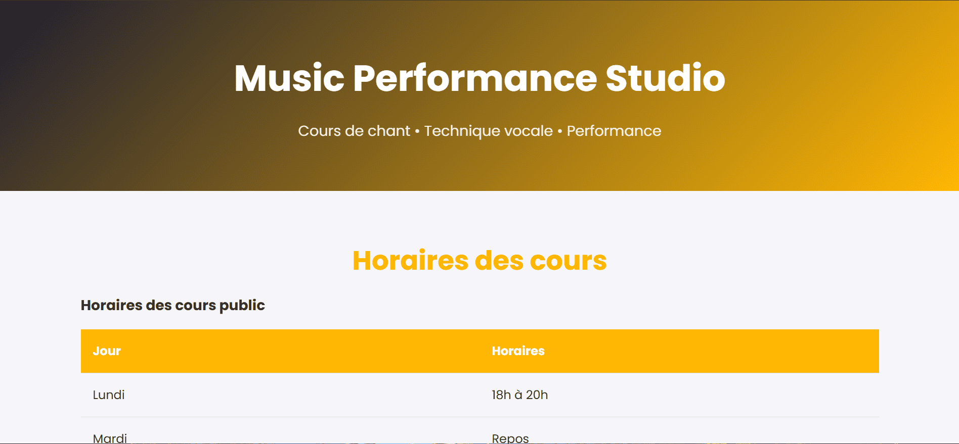 Music Performance Studio